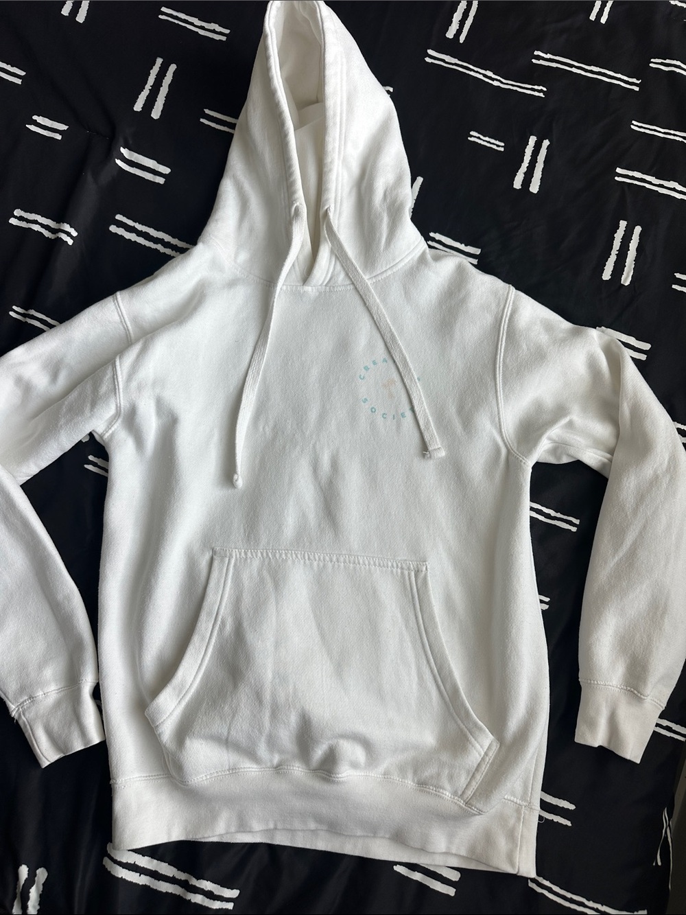 White Hoodie with Subtle Logo